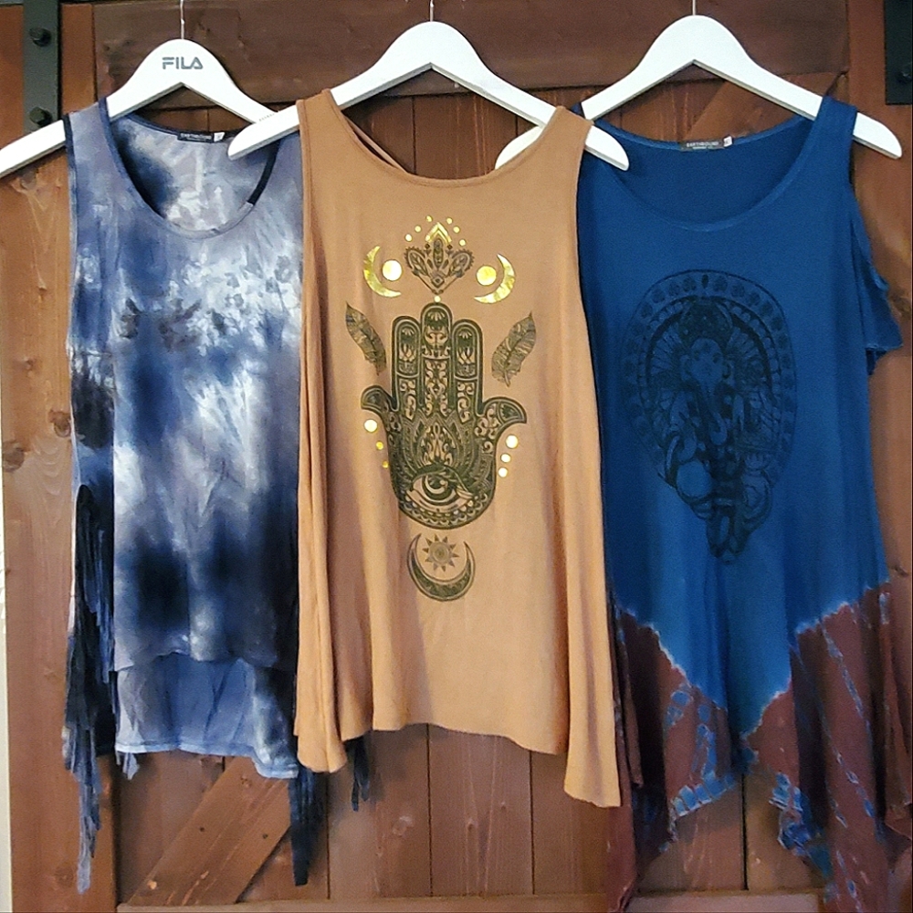 Earthbound Company Flowy Boho Tops Haul Bundle Size S & M